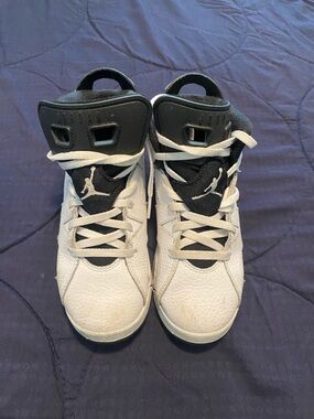 Air Jordan Kids' White and Black Basketball Shoes